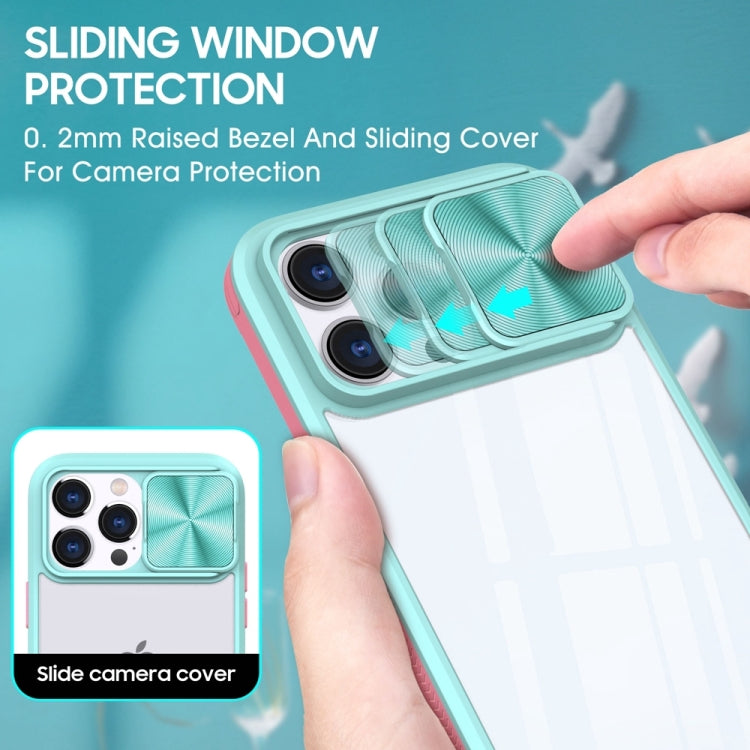 For iPhone 14 Pro Max 360 Full Body Sliding Camshield Phone Case