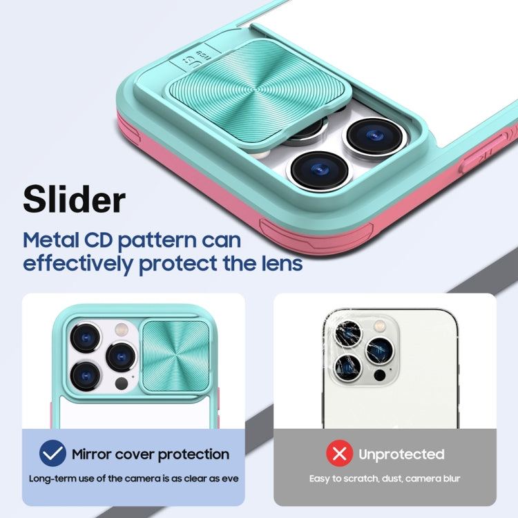 For iPhone 14 Pro Max 360 Full Body Sliding Camshield Phone Case