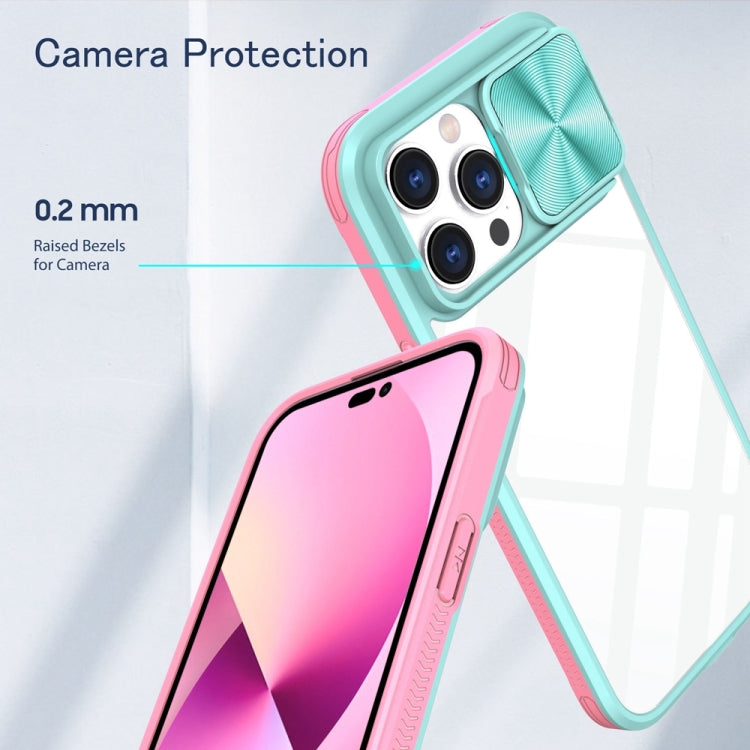 For iPhone 14 Pro Max 360 Full Body Sliding Camshield Phone Case