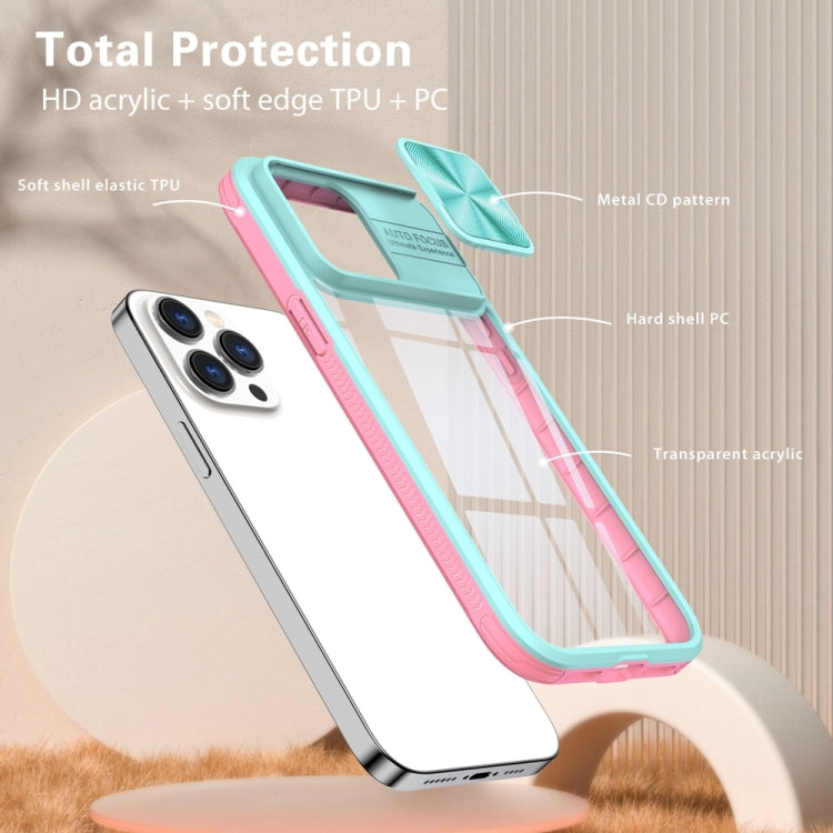 For iPhone 14 Pro Max 360 Full Body Sliding Camshield Phone Case