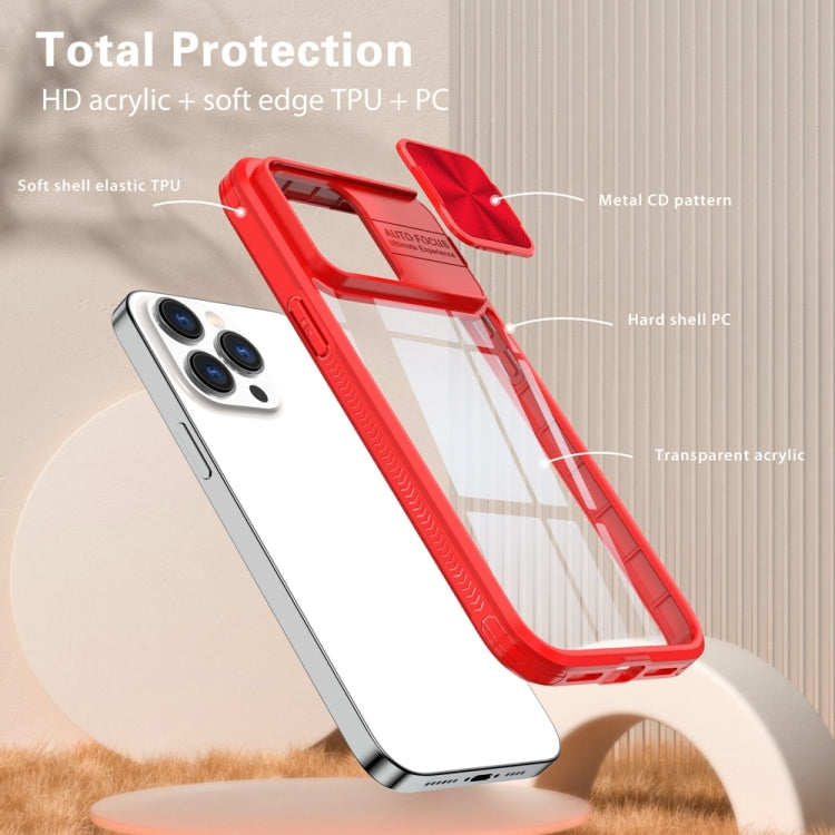 For iPhone 14 Pro Max 360 Full Body Sliding Camshield Phone Case