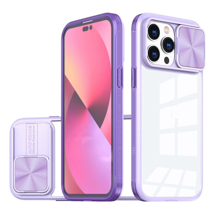 For iPhone 14 Pro Max 360 Full Body Sliding Camshield Phone Case