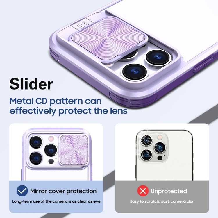 For iPhone 14 Pro Max 360 Full Body Sliding Camshield Phone Case