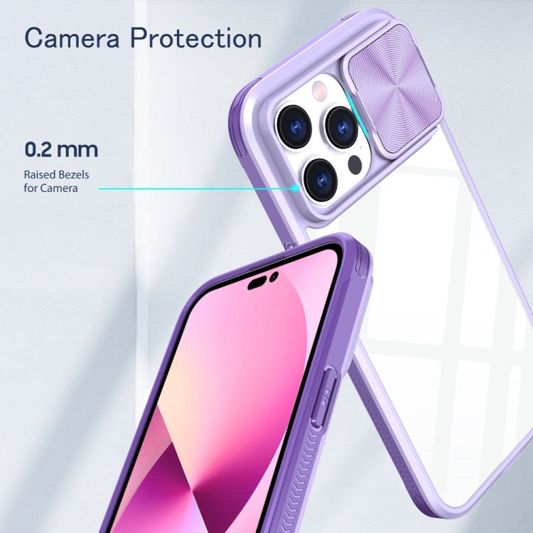 For iPhone 14 Pro Max 360 Full Body Sliding Camshield Phone Case