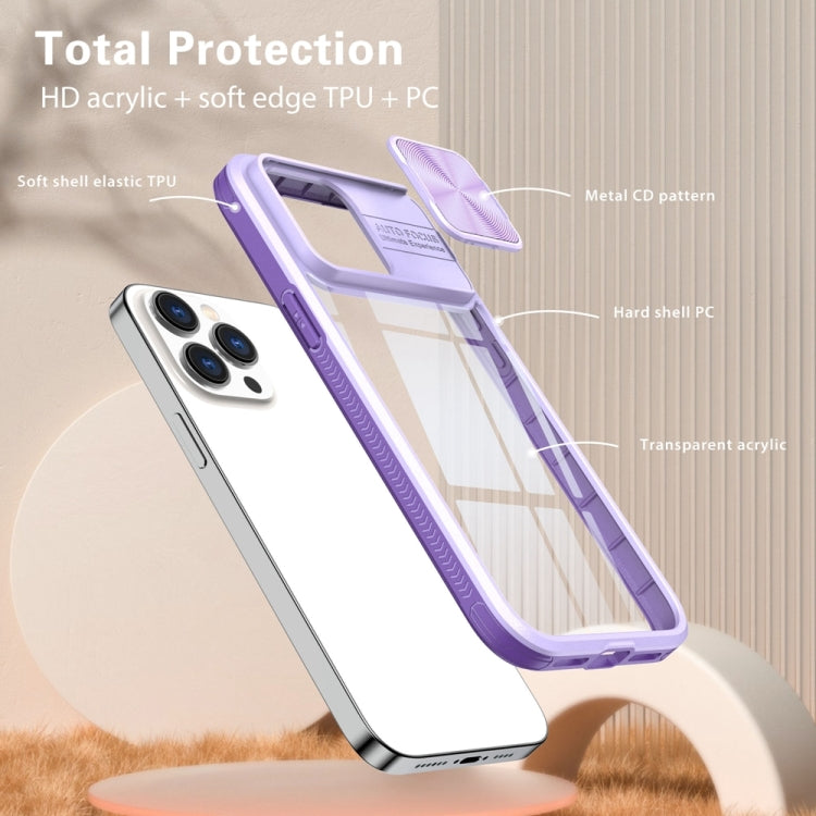 For iPhone 14 Pro Max 360 Full Body Sliding Camshield Phone Case