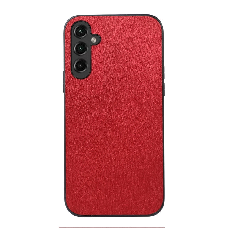 For Samsung Galaxy A14 5G Wood Texture PU Phone Case