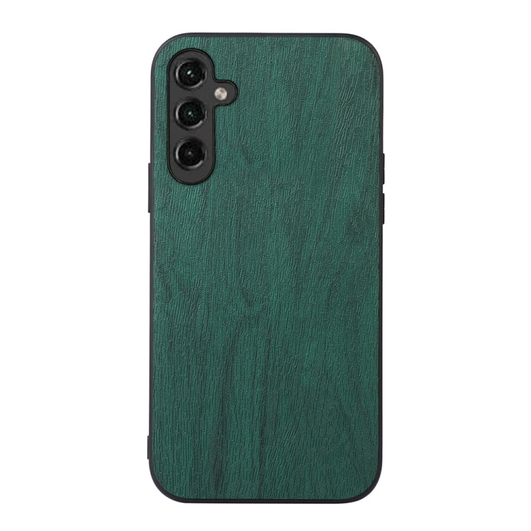 For Samsung Galaxy A14 5G Wood Texture PU Phone Case