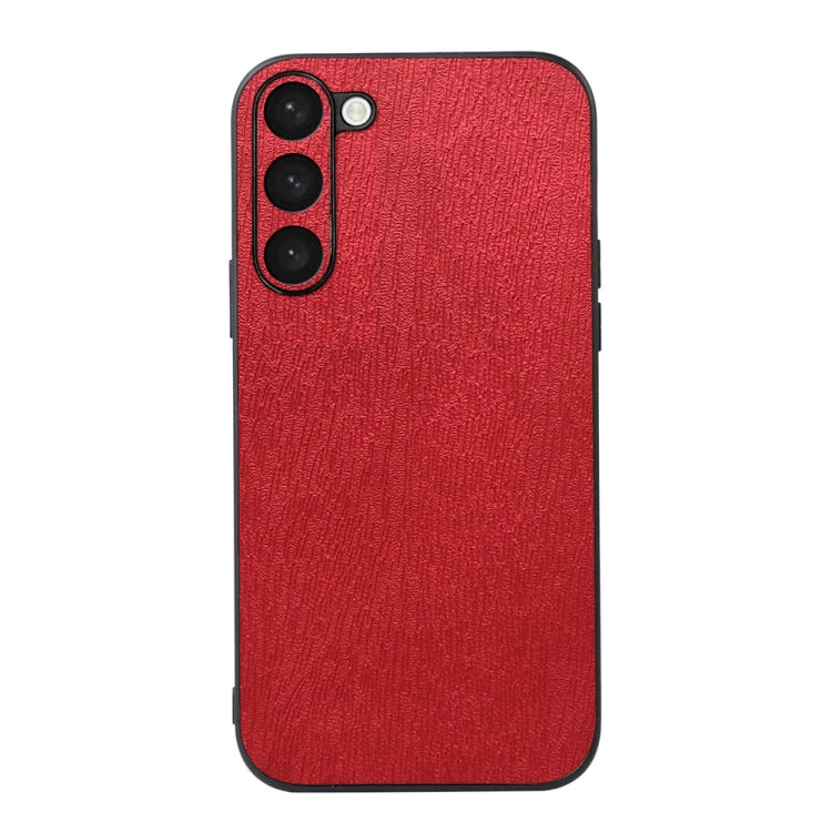 For Samsung Galaxy S23+ 5G Wood Texture PU Phone Case