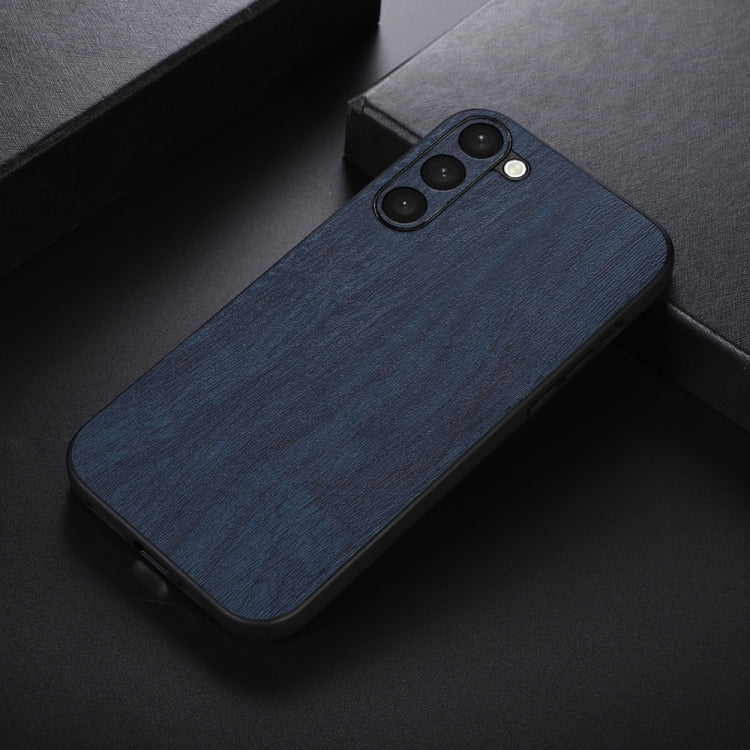 For Samsung Galaxy S23+ 5G Wood Texture PU Phone Case