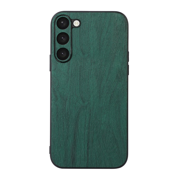 For Samsung Galaxy S23+ 5G Wood Texture PU Phone Case