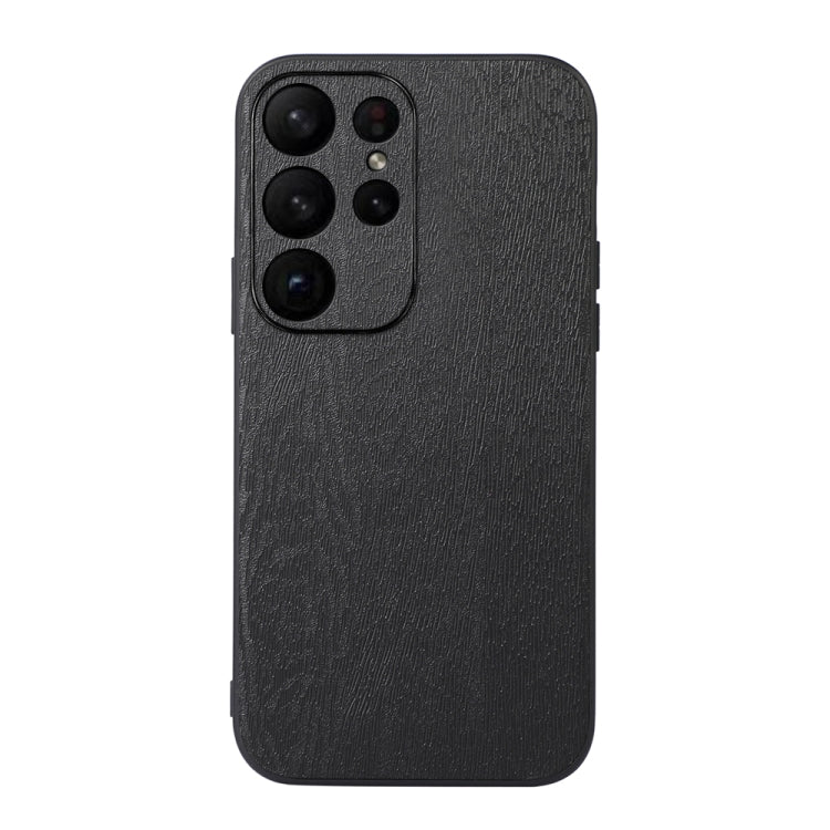 For Samsung Galaxy S23 Ultra 5G Wood Texture PU Phone Case