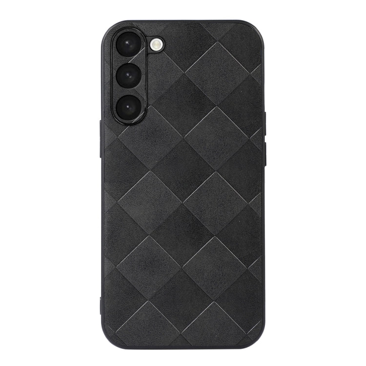For Samsung Galaxy S23+ 5G Weave Plaid PU Phone Case