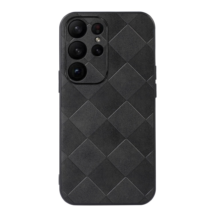 For Samsung Galaxy S23 Ultra 5G Weave Plaid PU Phone Case