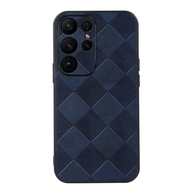For Samsung Galaxy S23 Ultra 5G Weave Plaid PU Phone Case