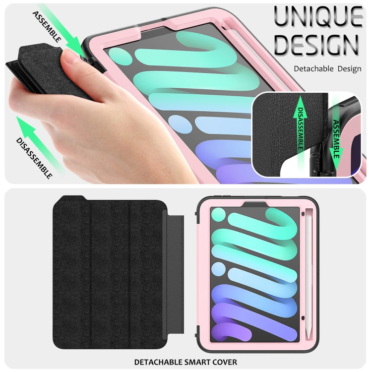 For iPad mini 6 3-Fold Amor Shockproof Smart Tablet Case