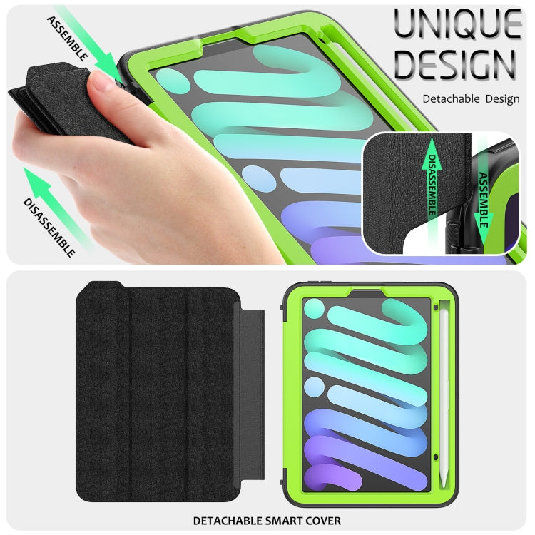 For iPad mini 6 3-Fold Amor Shockproof Smart Tablet Case