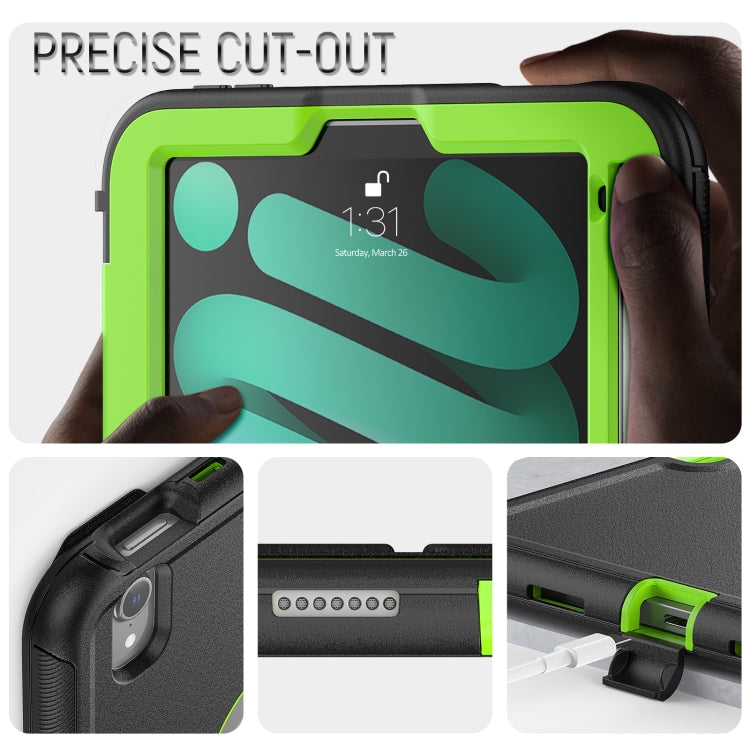 For iPad mini 6 3-Fold Amor Shockproof Smart Tablet Case