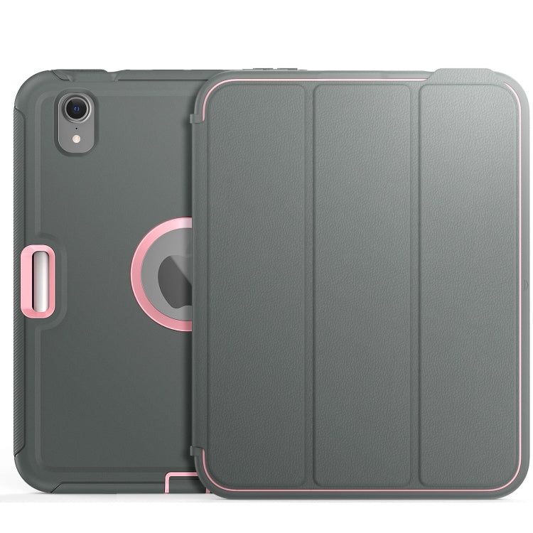 For iPad mini 6 3-Fold Amor Shockproof Smart Tablet Case