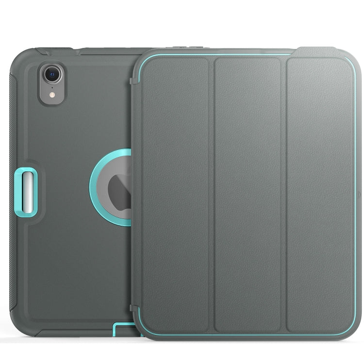 For iPad mini 6 3-Fold Amor Shockproof Smart Tablet Case