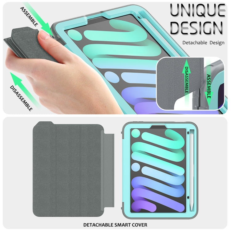 For iPad mini 6 3-Fold Amor Shockproof Smart Tablet Case