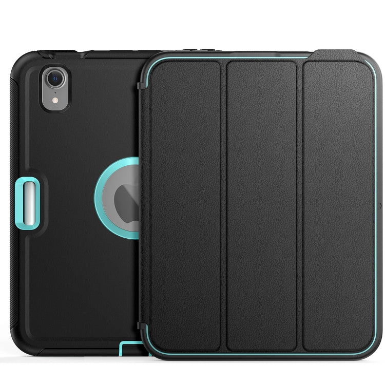 For iPad mini 6 3-Fold Amor Shockproof Smart Tablet Case