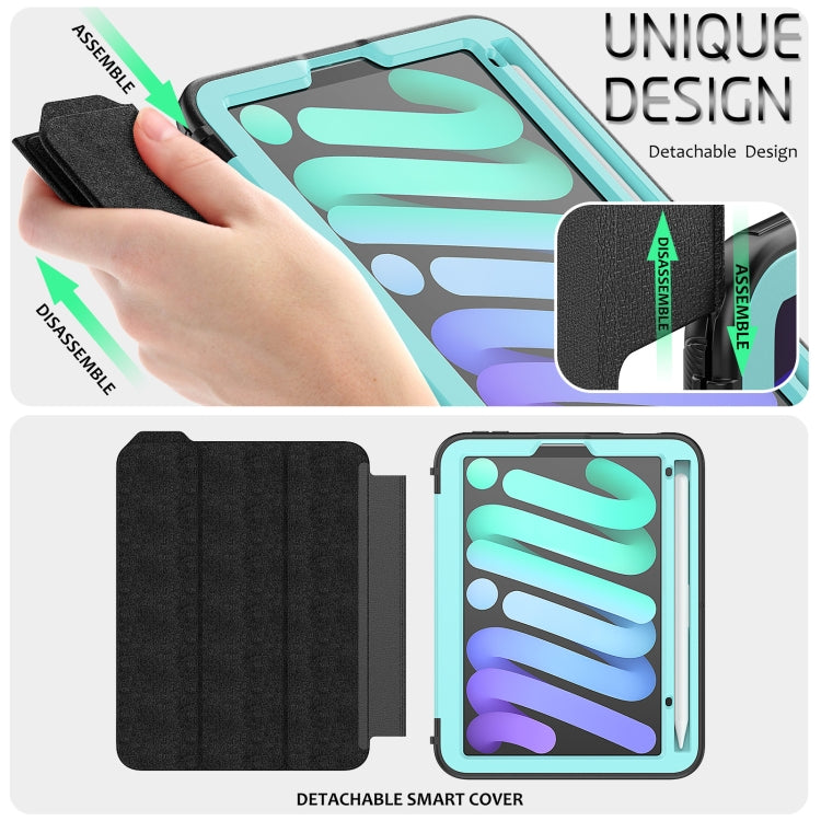 For iPad mini 6 3-Fold Amor Shockproof Smart Tablet Case