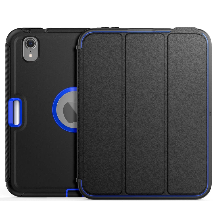 For iPad mini 6 3-Fold Amor Shockproof Smart Tablet Case