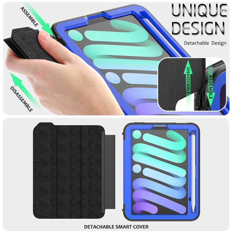 For iPad mini 6 3-Fold Amor Shockproof Smart Tablet Case