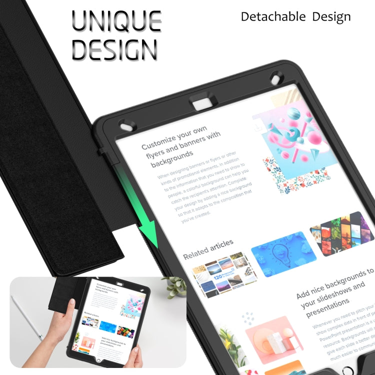 For iPad 10.2 2021 / 2020 / 2019 / Air 10.5 2019 3-Fold Amor Shockproof Smart Tablet Case