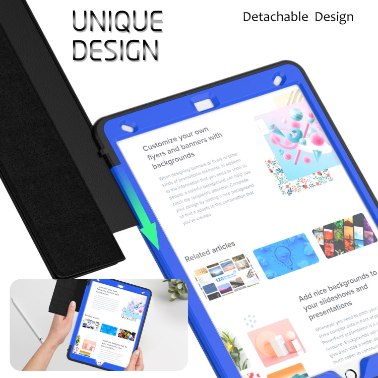 For iPad 10.2 2021 / 2020 / 2019 / Air 10.5 2019 3-Fold Amor Shockproof Smart Tablet Case