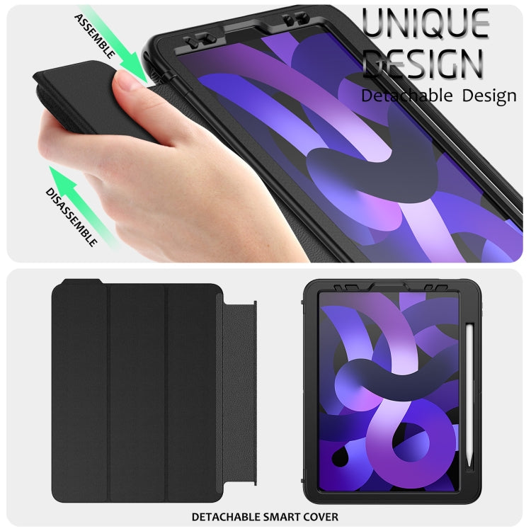 For iPad Pro 11 2022 / 2021 / 2020 / 2018 / Air 2020  10.9 / Air 2022 10.9 3-Fold Amor Shockproof Smart Tablet Case