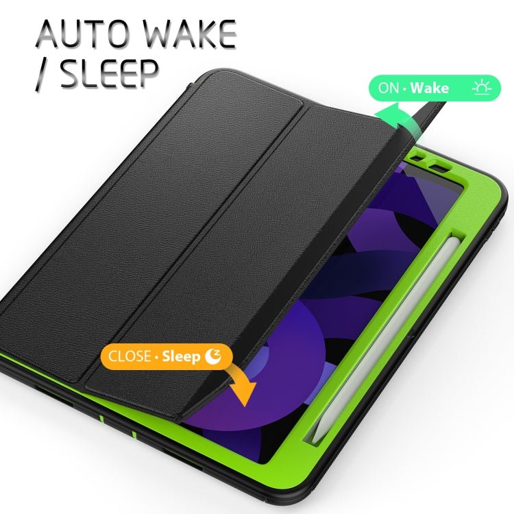 For iPad Pro 11 2022 / 2021 / 2020 / 2018 / Air 2020  10.9 / Air 2022 10.9 3-Fold Amor Shockproof Smart Tablet Case