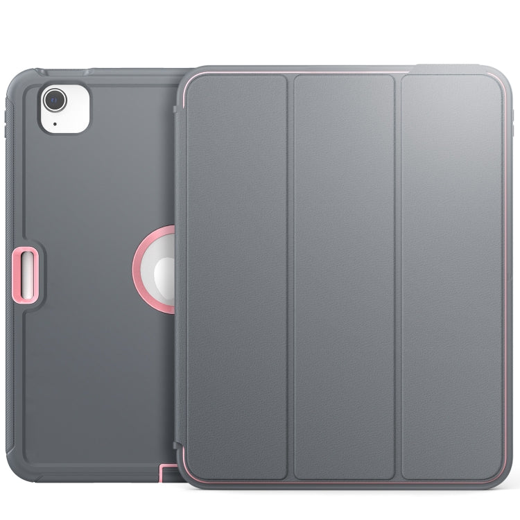 For iPad Pro 11 2022 / 2021 / 2020 / 2018 / Air 2020  10.9 / Air 2022 10.9 3-Fold Amor Shockproof Smart Tablet Case