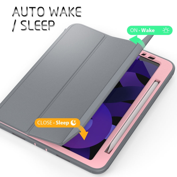 For iPad Pro 11 2022 / 2021 / 2020 / 2018 / Air 2020  10.9 / Air 2022 10.9 3-Fold Amor Shockproof Smart Tablet Case