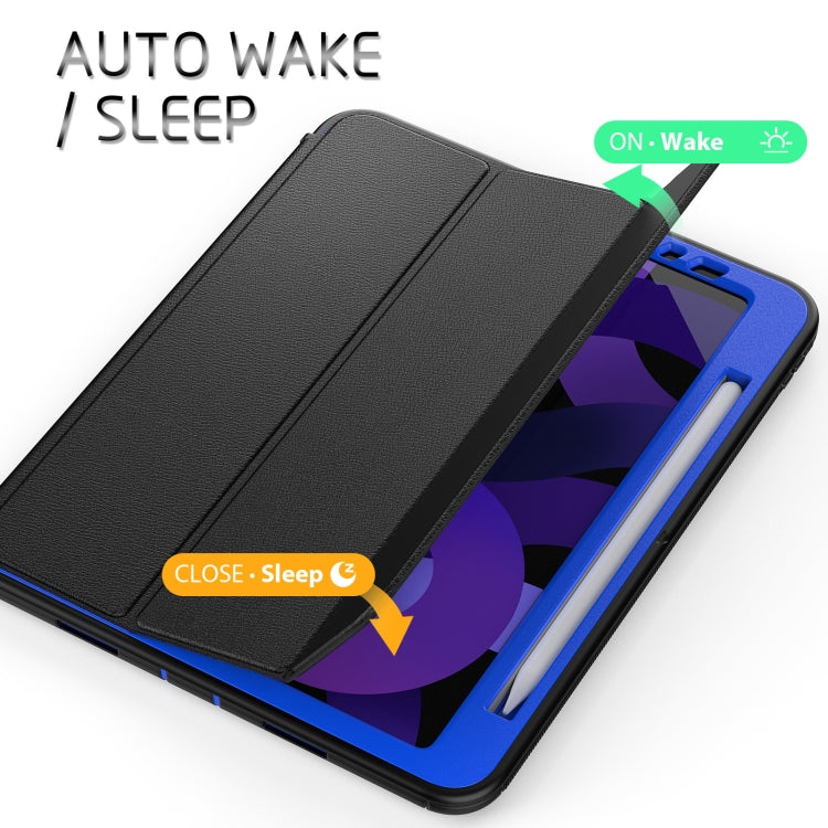 For iPad Pro 11 2022 / 2021 / 2020 / 2018 / Air 2020  10.9 / Air 2022 10.9 3-Fold Amor Shockproof Smart Tablet Case
