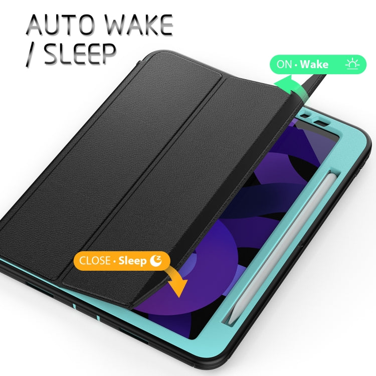 For iPad Pro 11 2022 / 2021 / 2020 / 2018 / Air 2020  10.9 / Air 2022 10.9 3-Fold Amor Shockproof Smart Tablet Case