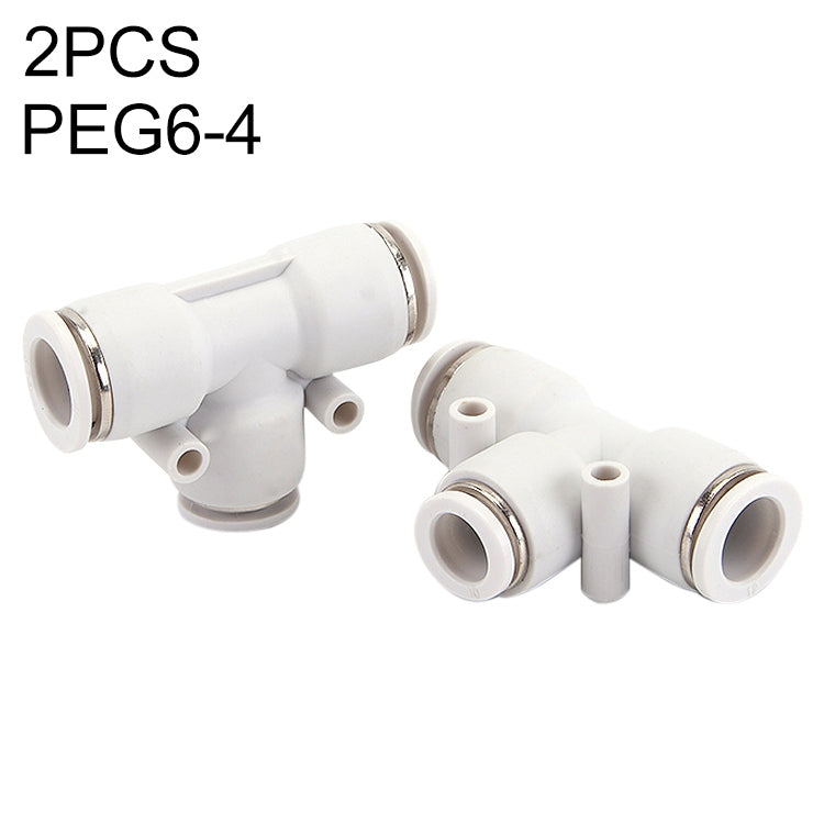 PEG6-4 LAIZE 10pcs PW T-type Tee Reducing Pneumatic Quick Fitting Connector