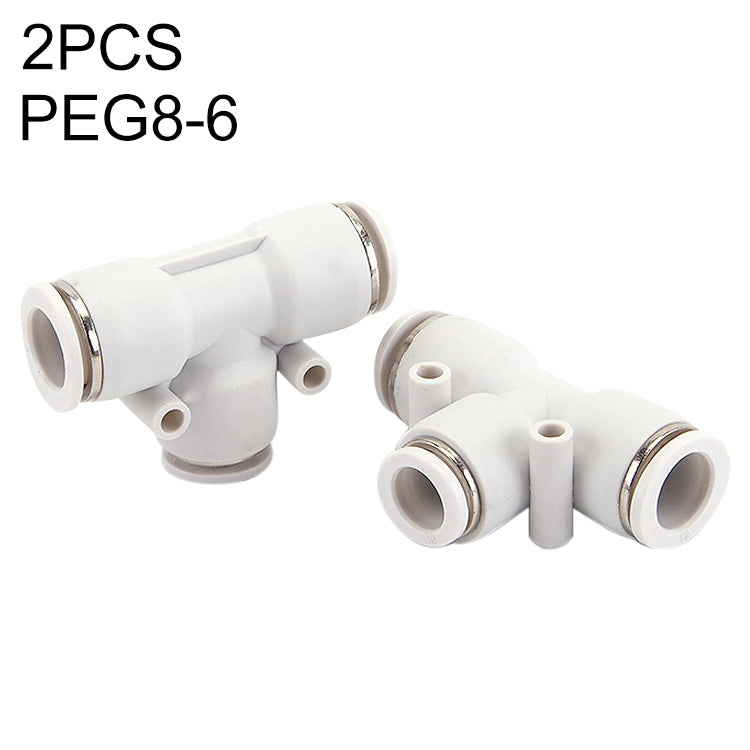 PEG8-6 LAIZE 10pcs PW T-type Tee Reducing Pneumatic Quick Fitting Connector