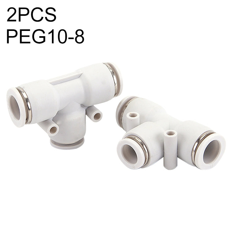 PEG10-8 LAIZE 10pcs PW T-type Tee Reducing Pneumatic Quick Fitting Connector