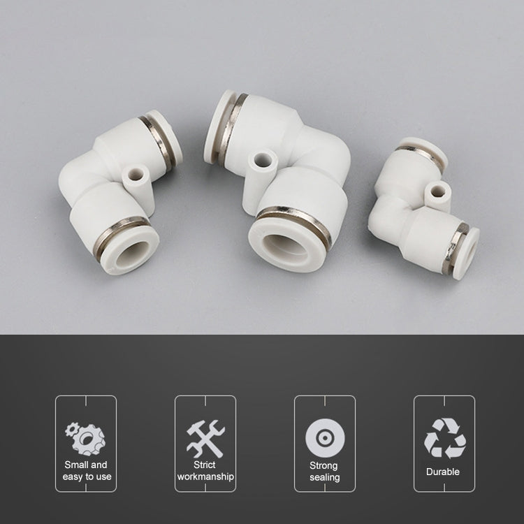 PV-8 LAIZE 10pcs PV Elbow Pneumatic Quick Fitting Connector