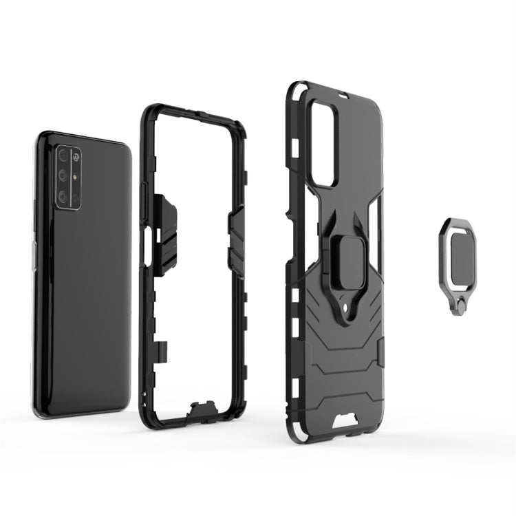 For Huawei Honor 30S PC + TPU Shockproof Protective Case with Magnetic Ring Holder(Red)