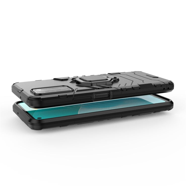 For Huawei Honor 30S PC + TPU Shockproof Protective Case with Magnetic Ring Holder(Red)