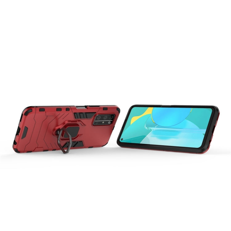 For Huawei Honor 30S PC + TPU Shockproof Protective Case with Magnetic Ring Holder(Red)