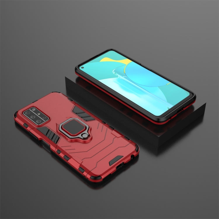 For Huawei Honor 30S PC + TPU Shockproof Protective Case with Magnetic Ring Holder(Red)