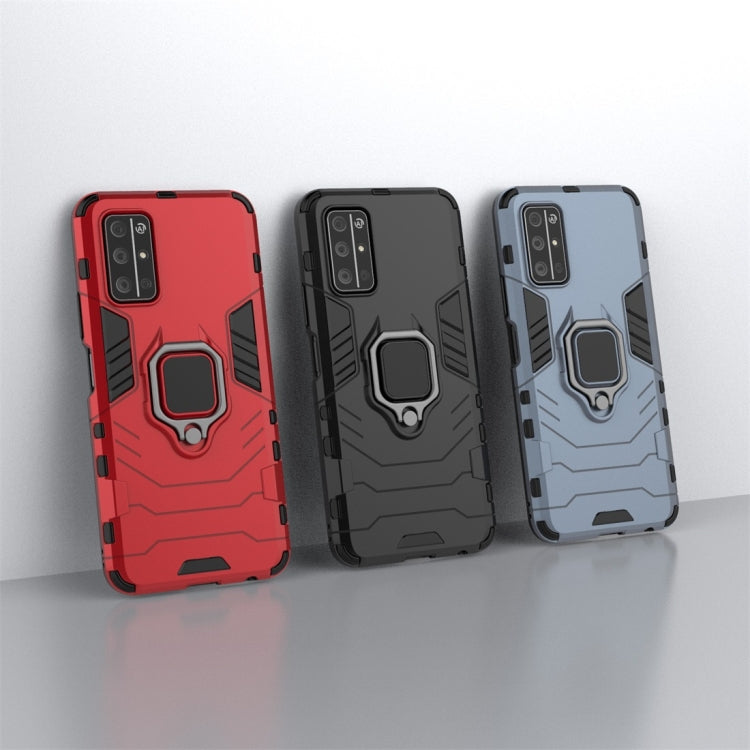For Huawei Honor 30S PC + TPU Shockproof Protective Case with Magnetic Ring Holder(Red)