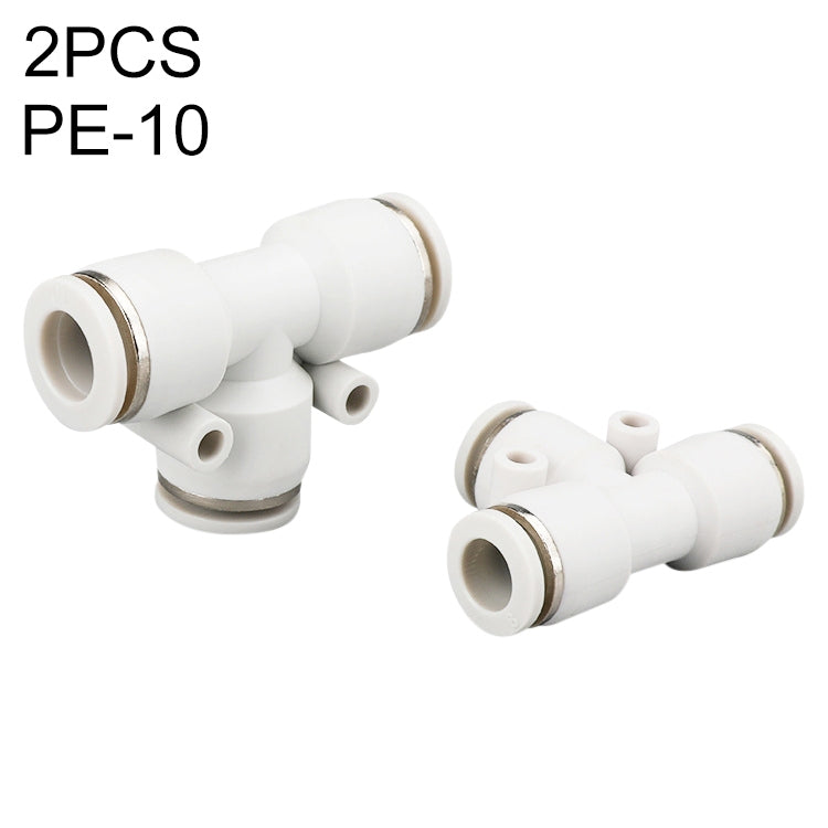 PE-10 LAIZE 10pcs PE T-type Tee Pneumatic Quick Fitting Connector