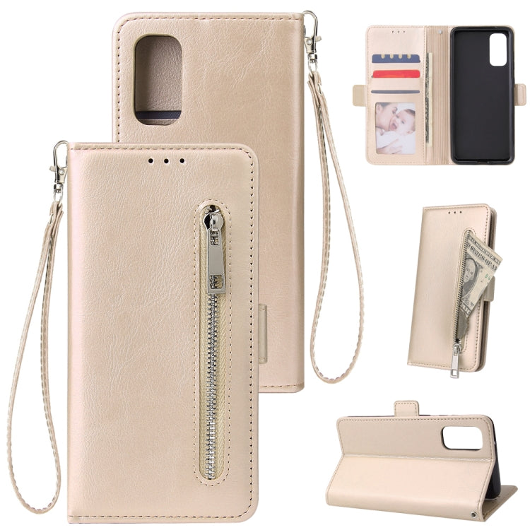 For Galaxy S11e Multifunctional Horizontal Flip Leather Case, with Nine Card Slot & Holder & Double Zip Wallett & Photo Frame & Lanyard
