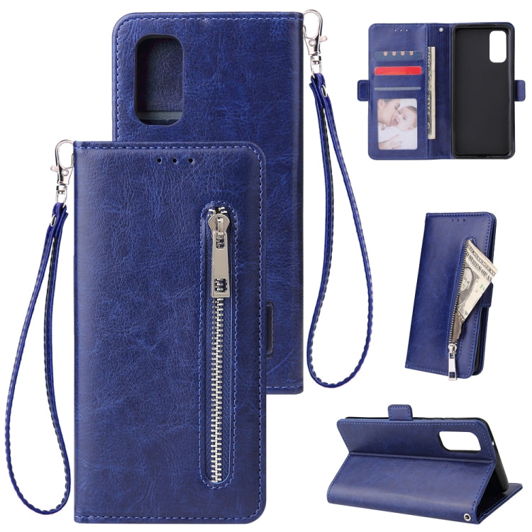For Galaxy S11e Multifunctional Horizontal Flip Leather Case, with Nine Card Slot & Holder & Double Zip Wallett & Photo Frame & Lanyard