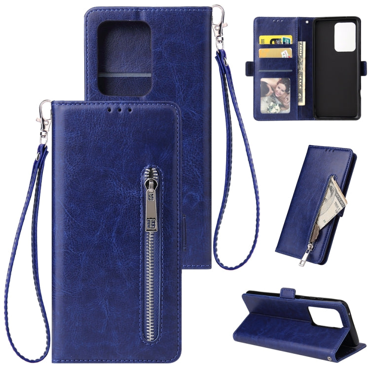 For Galaxy S11 Plus Multifunctional Horizontal Flip Leather Case, with Nine Card Slot & Holder & Double Zip Wallett & Photo Frame & Lanyard