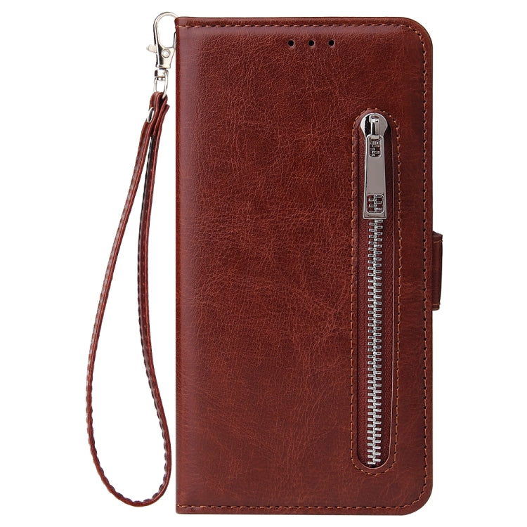 For Galaxy A51 Multifunctional Horizontal Flip Leather Case, with Nine Card Slot & Holder & Double Zip Wallett & Photo Frame & Lanyard